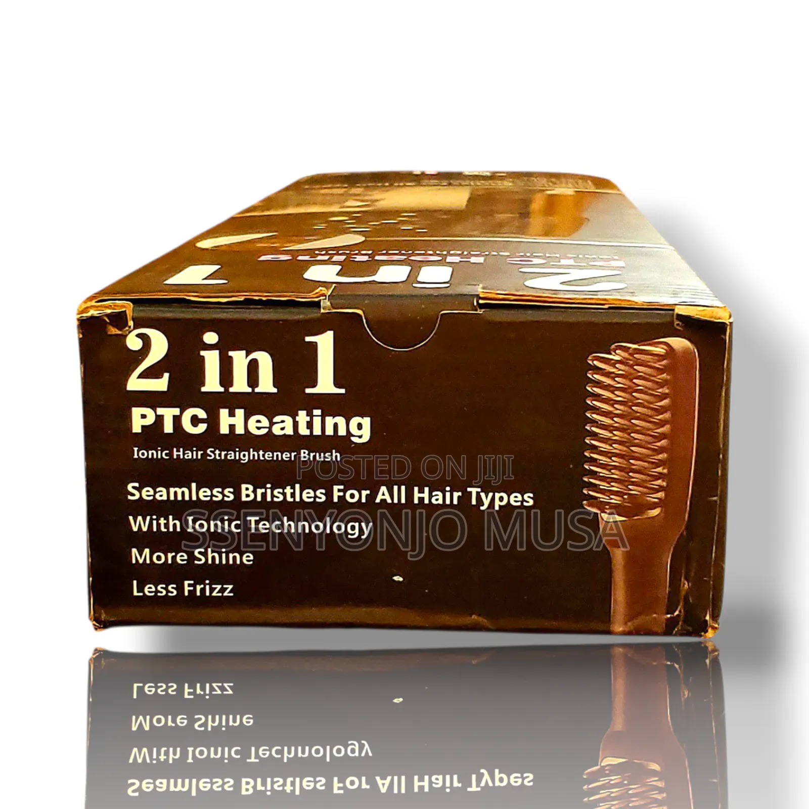Ionic Hair Straightener Brush 2 in 1 PTC Heating