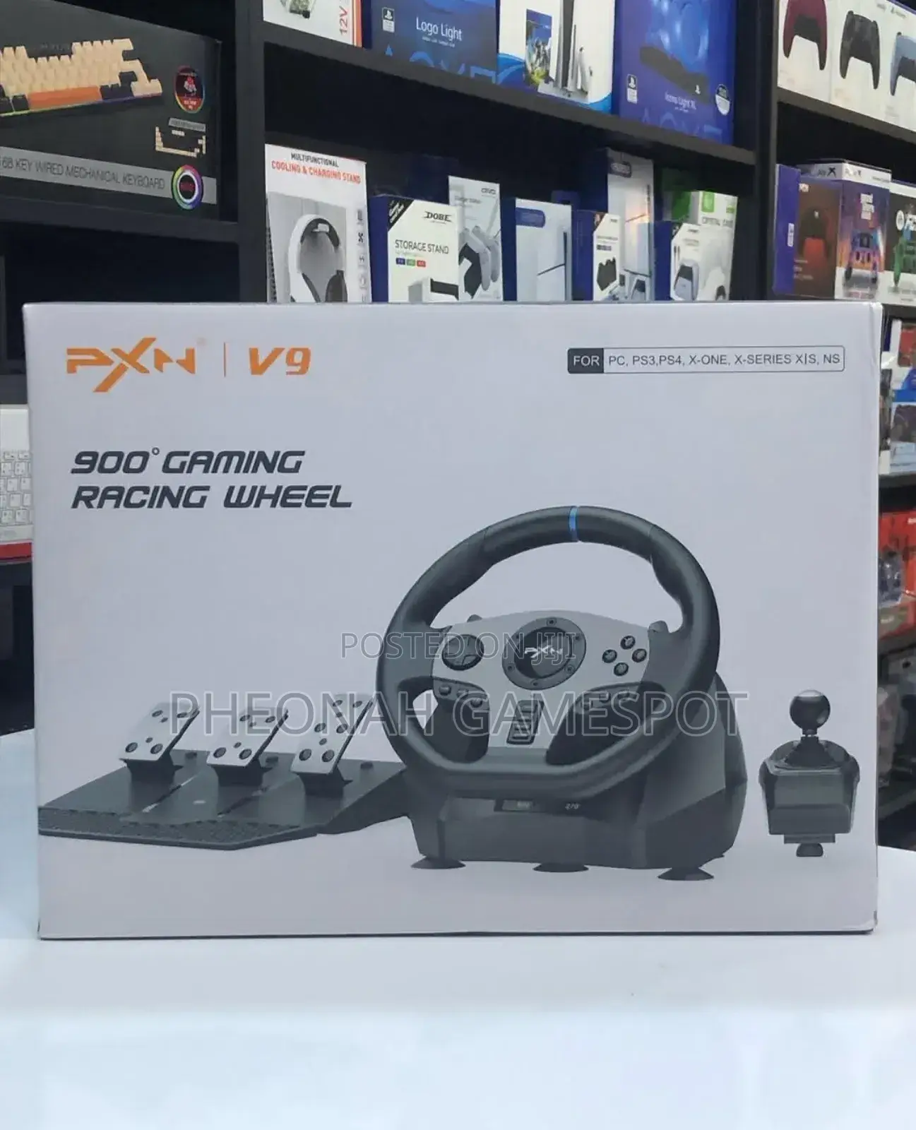 Pxn V9 Gaming Racing Wheel/Steering Wheel. Its Manual. It's Brand New