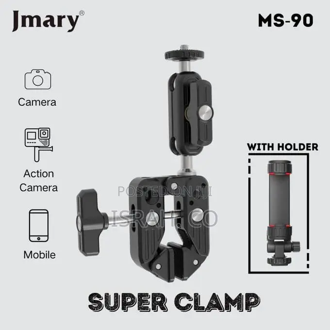 Jmary Ms-90 for Action Cameras Super Clamp Mount