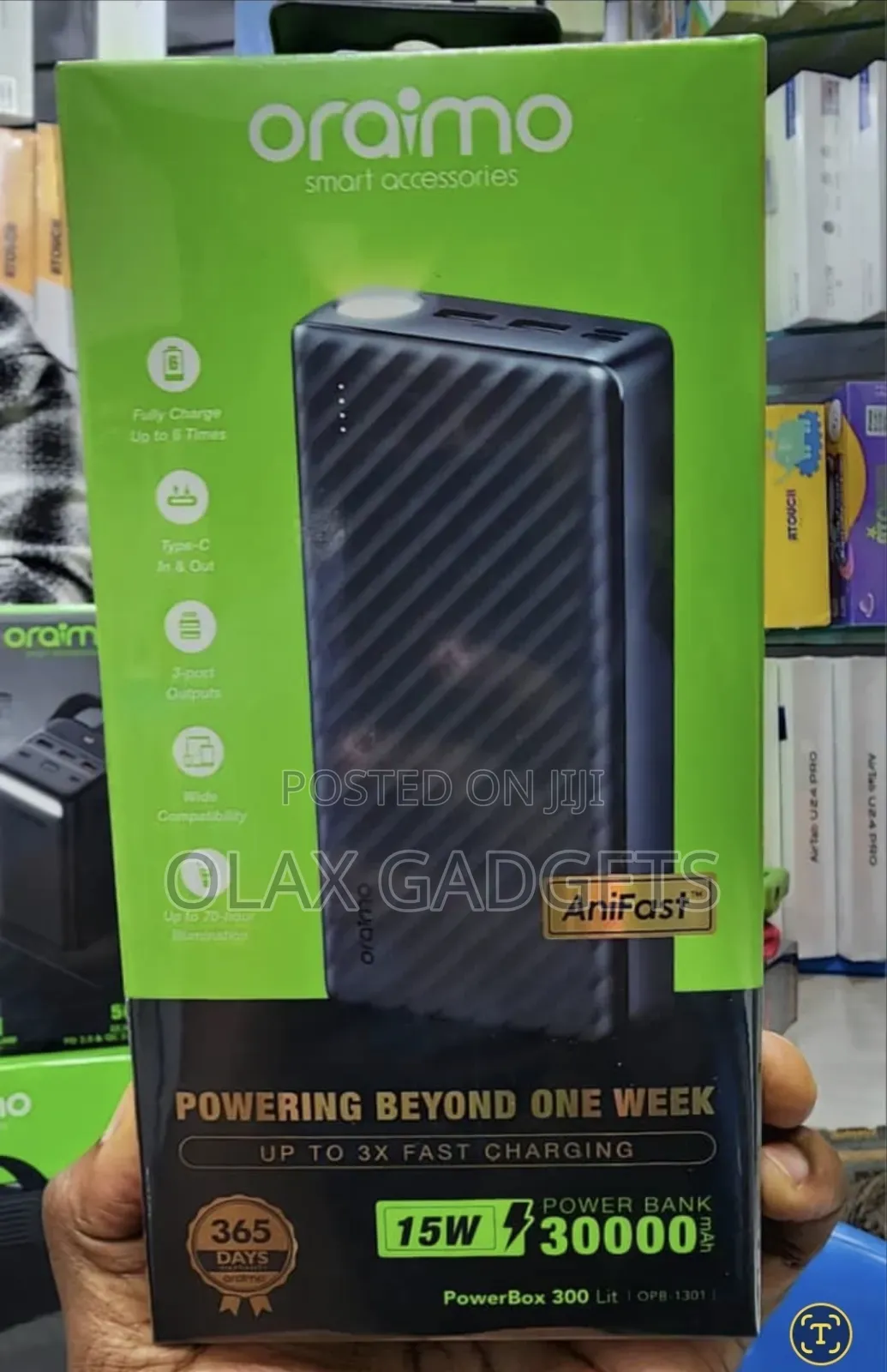 Oraimo Powerbox 300 Lit 30000mah 15w Power Bank