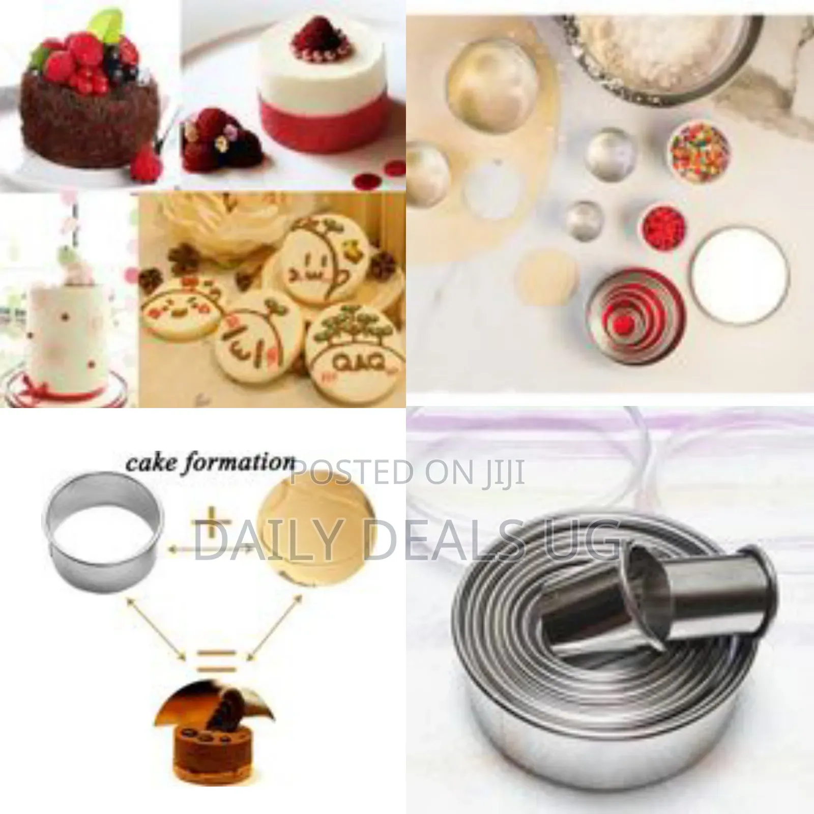 11 Pieces Metal Cookie Cutter Set, Round Stainless Steel