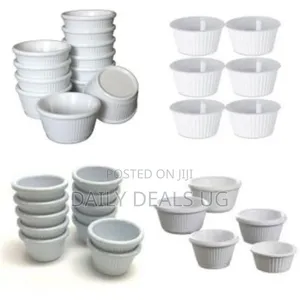 12 Pieces of White Melamine Ramekins Mini Bowl Souffle Dish Saucer