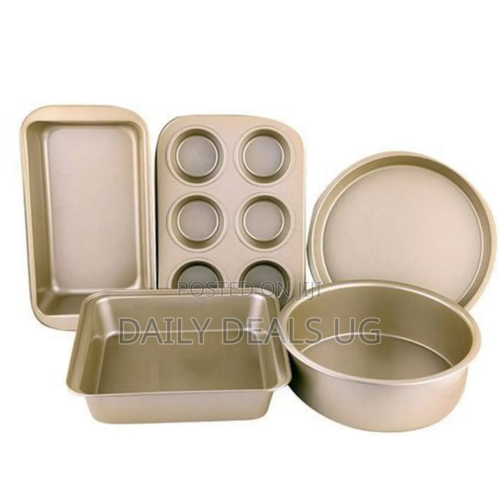 5-Piece Baking Set, Pizza Tray, Cake Mould, Toast Box,Square Plate