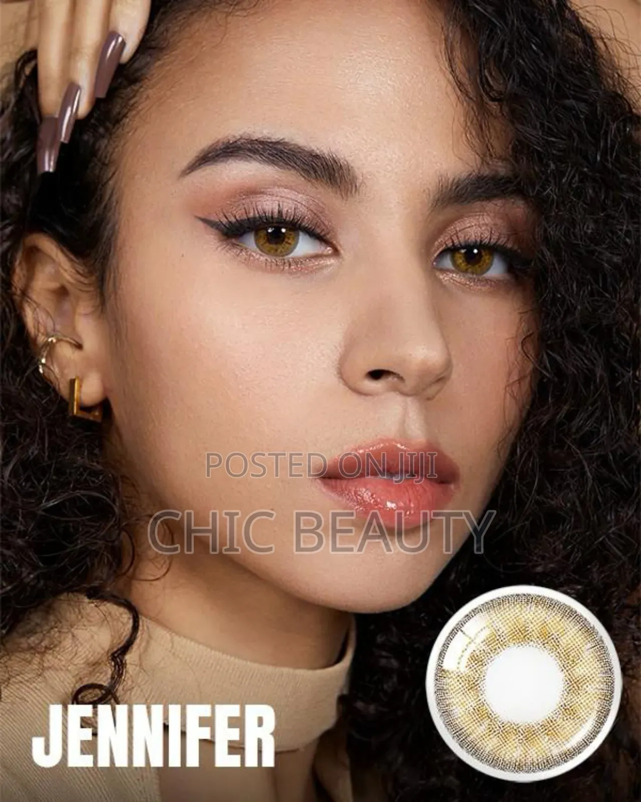 Olens Jennifer Hazel Eye Contact Lenses 1 Month Use 1 Pair