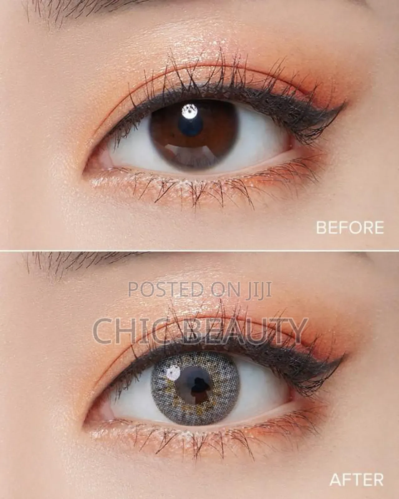 Olens Jennifer Gray Eye Contact Lenses 1 Pair 1 Month Use.
