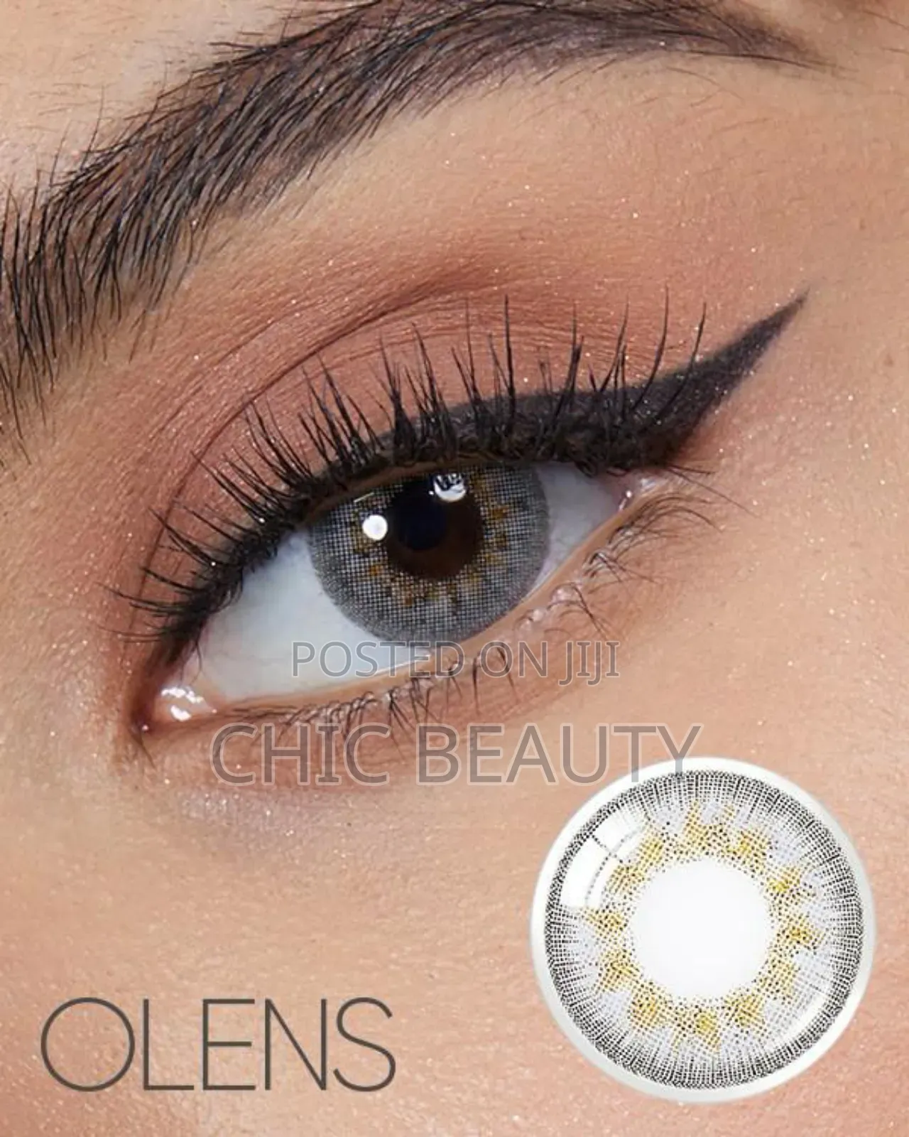 Olens Jennifer Gray Eye Contact Lenses 1 Pair 1 Month Use.