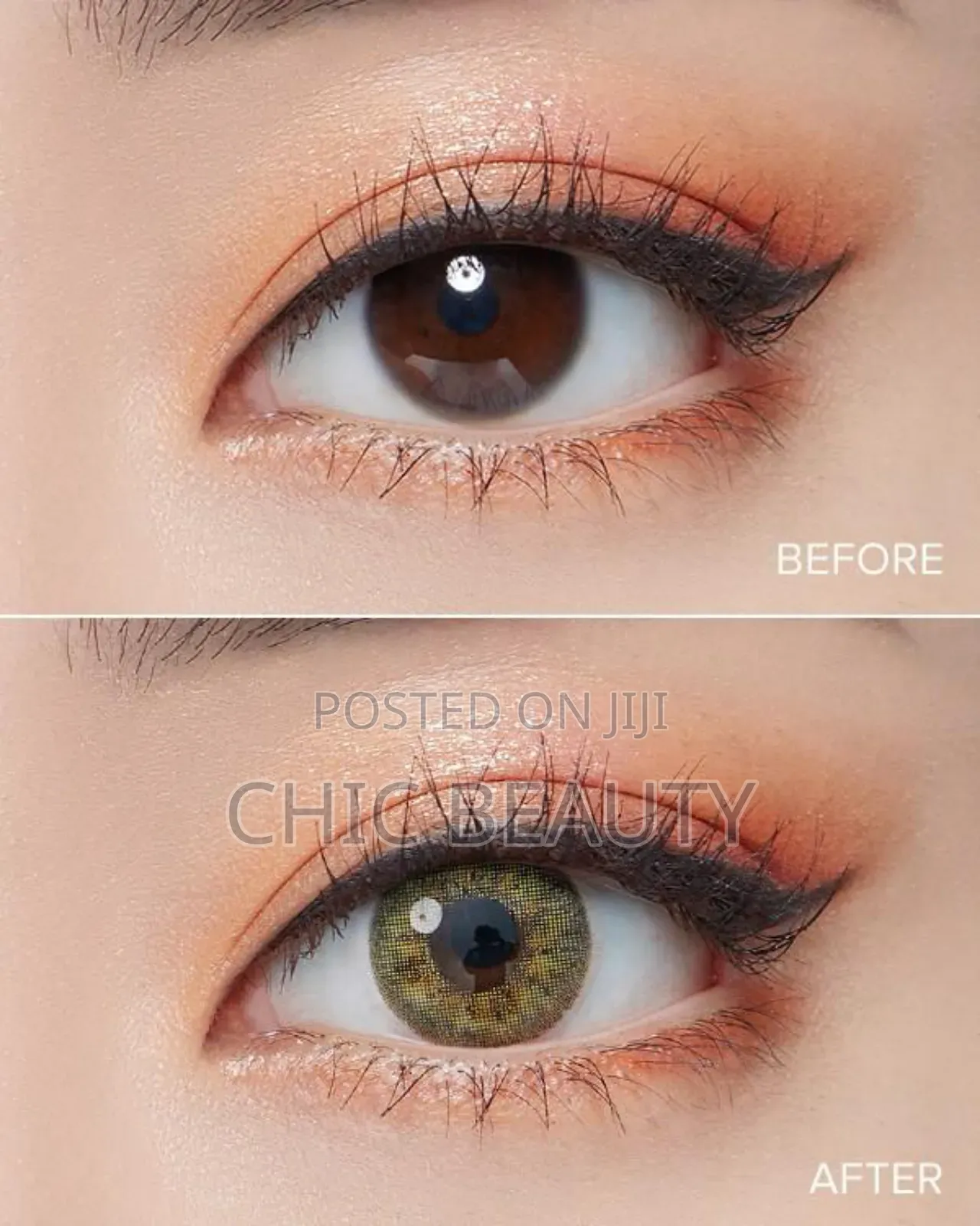 Olens Jennifer Olive Eye Contact Lenses 1 Pair 1 Month Use