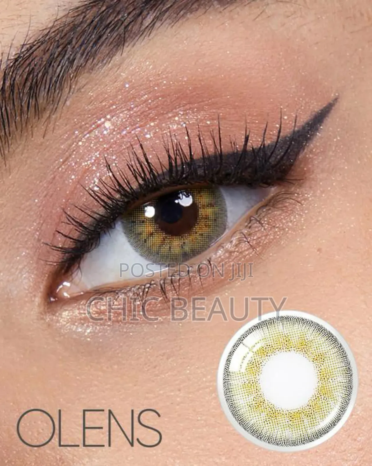 Olens Jennifer Olive Eye Contact Lenses 1 Pair 1 Month Use