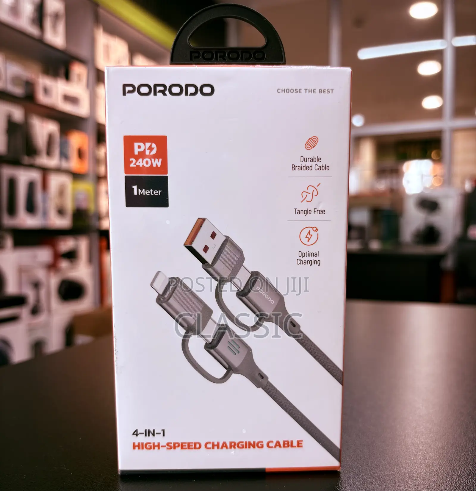 Porodo 4-in-1 High-Speed Charging Cable Pd 240w