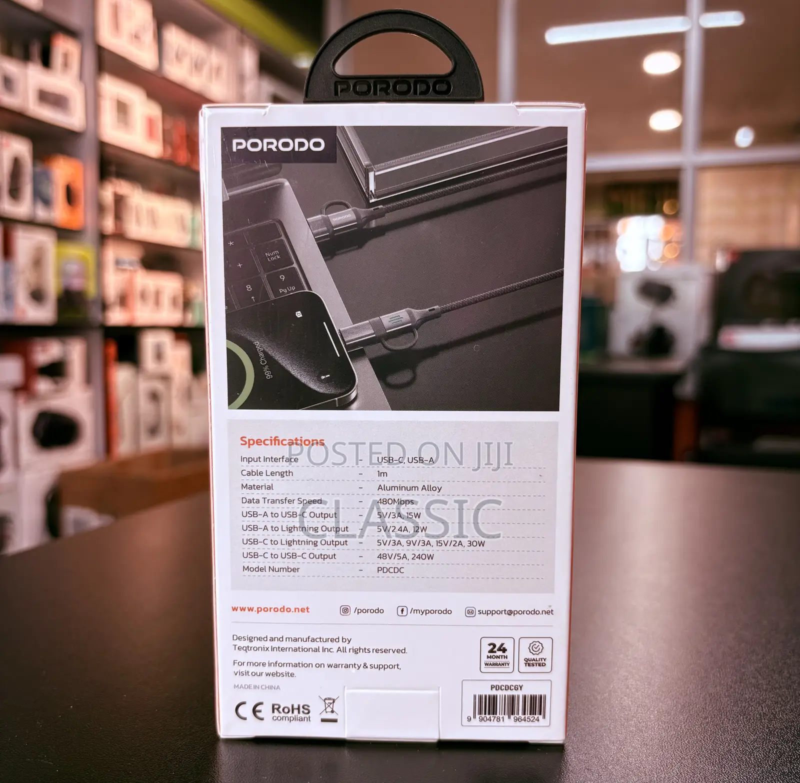 Porodo 4-in-1 High-Speed Charging Cable Pd 240w