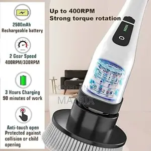 Portable Rechargable Cleaning Brush For Windows Toilet Kitchen Wall
