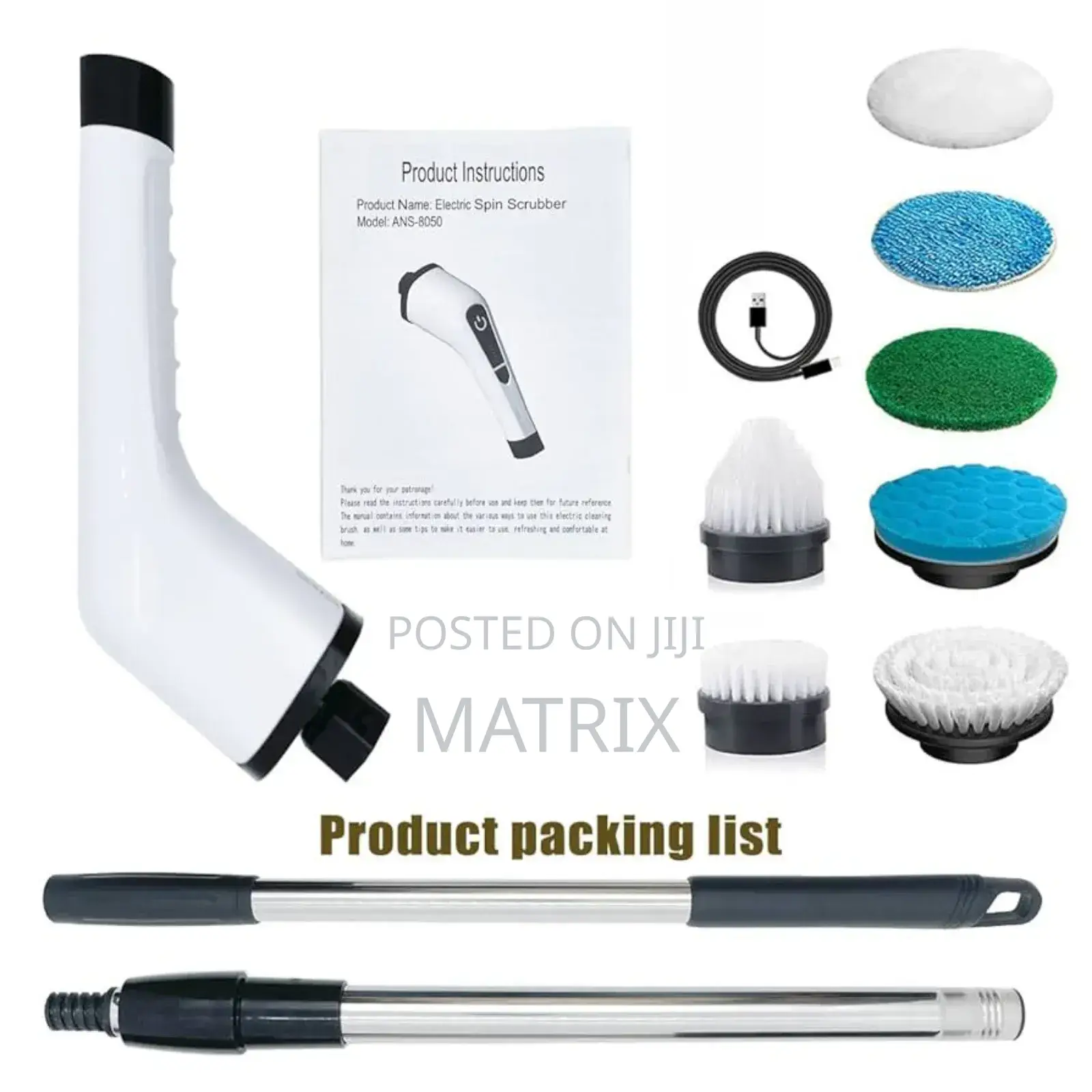 Portable Rechargable Cleaning Brush For Windows Toilet Kitchen Wall