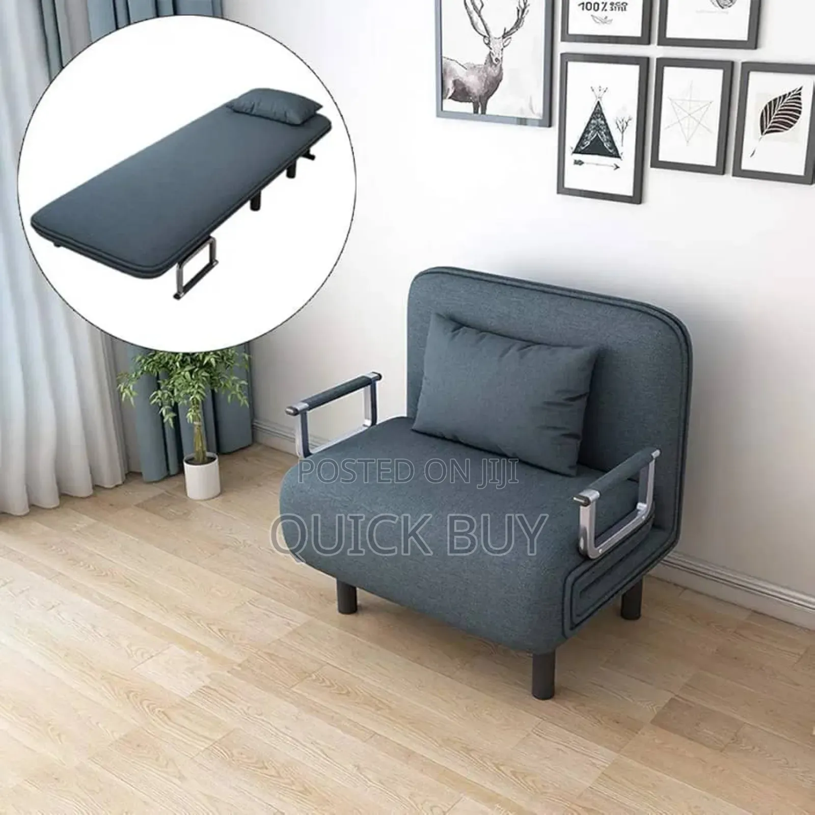 Convertible Sofa Bed, Foldable Sofa Chair With Armrest