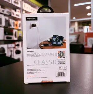 Porodo Gan 35w Dual Usb-C Wall Charger With Power Display