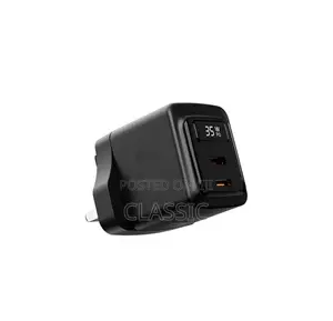 Porodo Gan 35w Dual Usb-C Wall Charger With Power Display