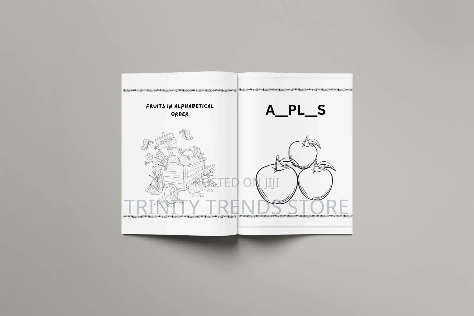 Fruits Coloring Book For Kids