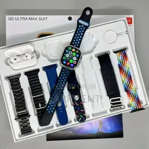 Big 2.3" View: I20 Ultra Max Suit—Smartwatch, Earbuds 7 Straps Style
