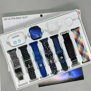 Big 2.3" View: I20 Ultra Max Suit—Smartwatch, Earbuds 7 Straps Style