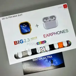 Big 2.3" View: I20 Ultra Max Suit—Smartwatch, Earbuds 7 Straps Style