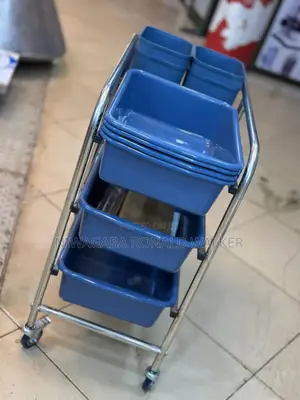 3 -Tier Commercial Cutlery Organiser Stainless Steel Bussing Trolley