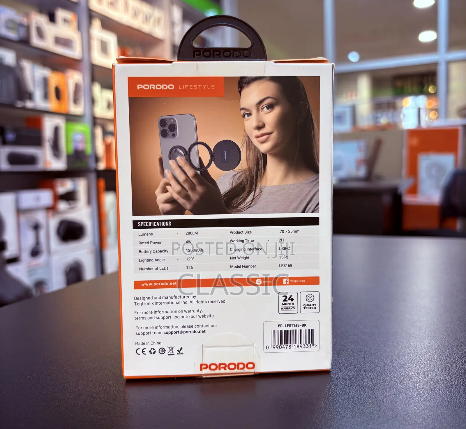 Porodo Lifestyle Magnetic Selfie Fill Light