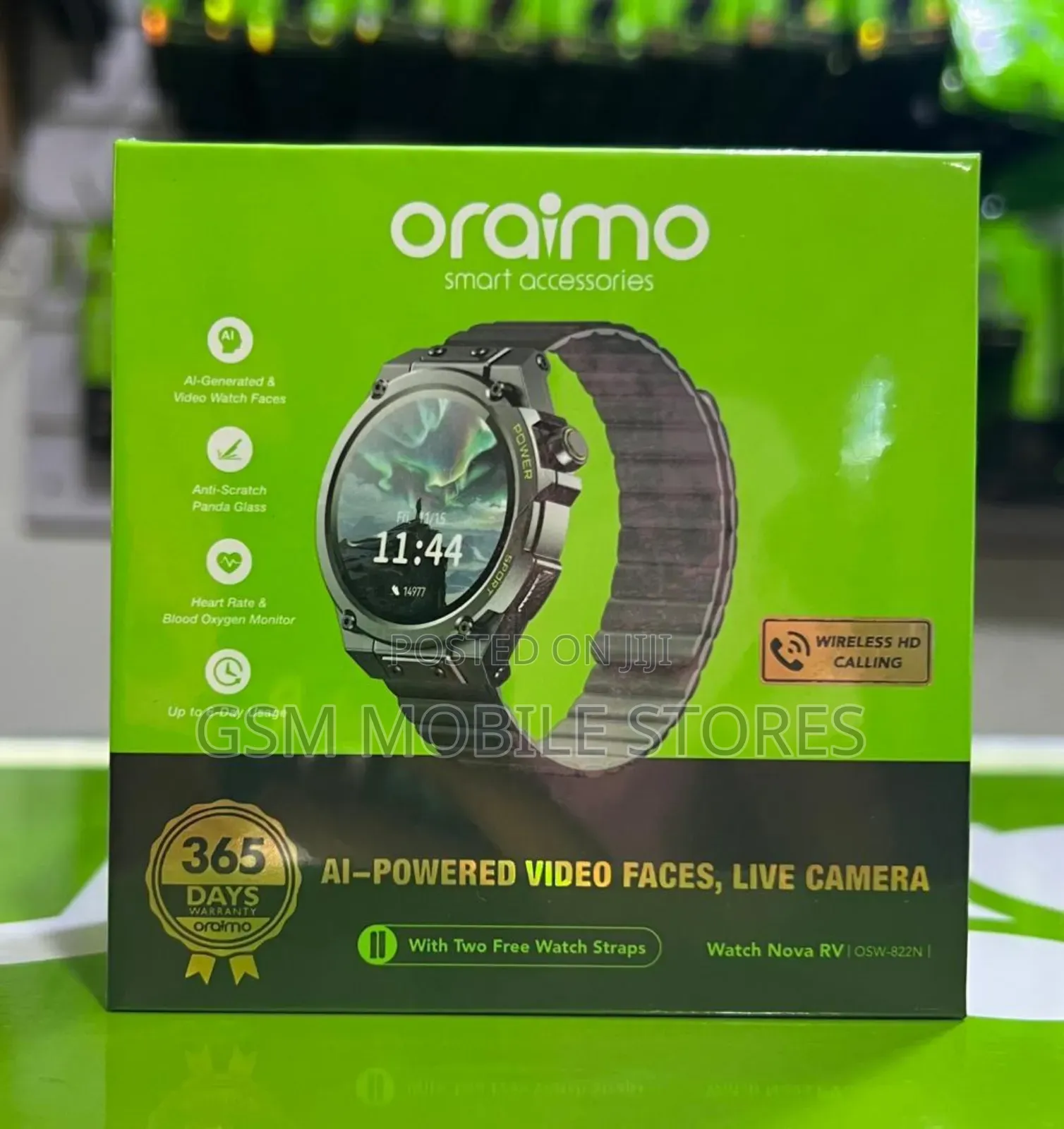 New Oraimo Watch Nova Rv 1.39" Amoled Display Ip68