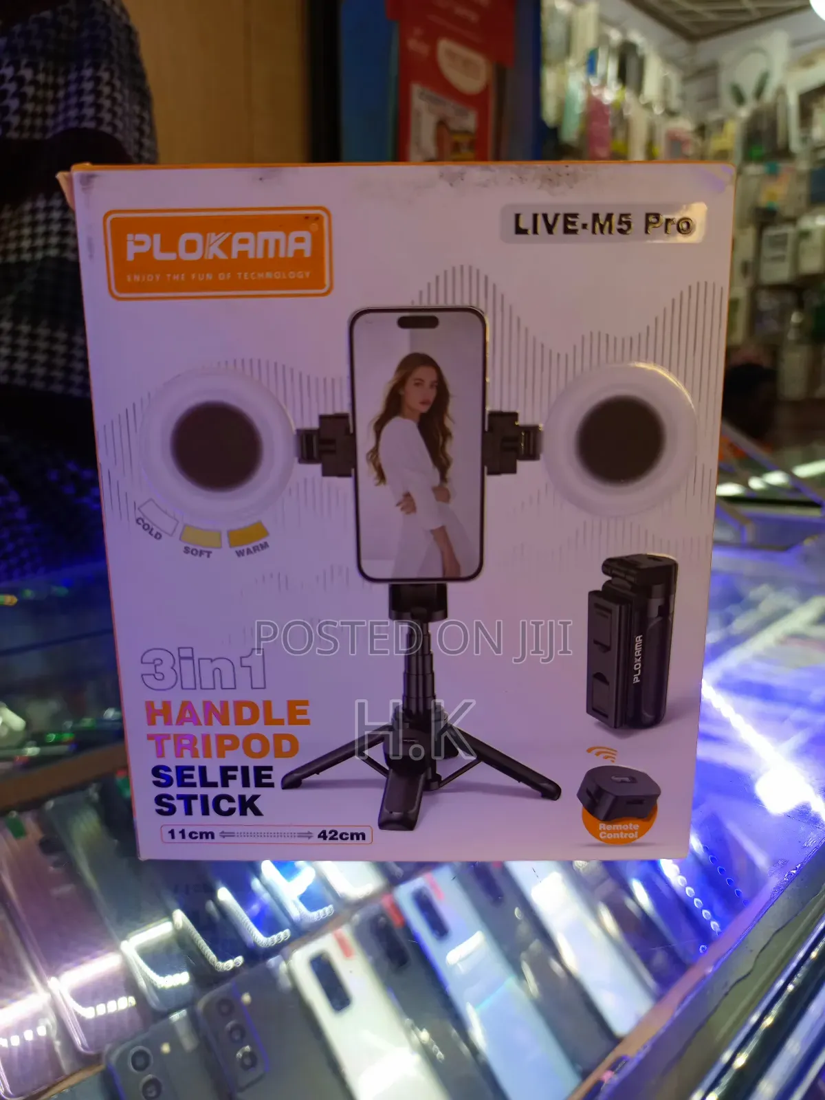 Plokama Live-M5 Pro 3-in-1 Handle Tripod Selfie Stick.