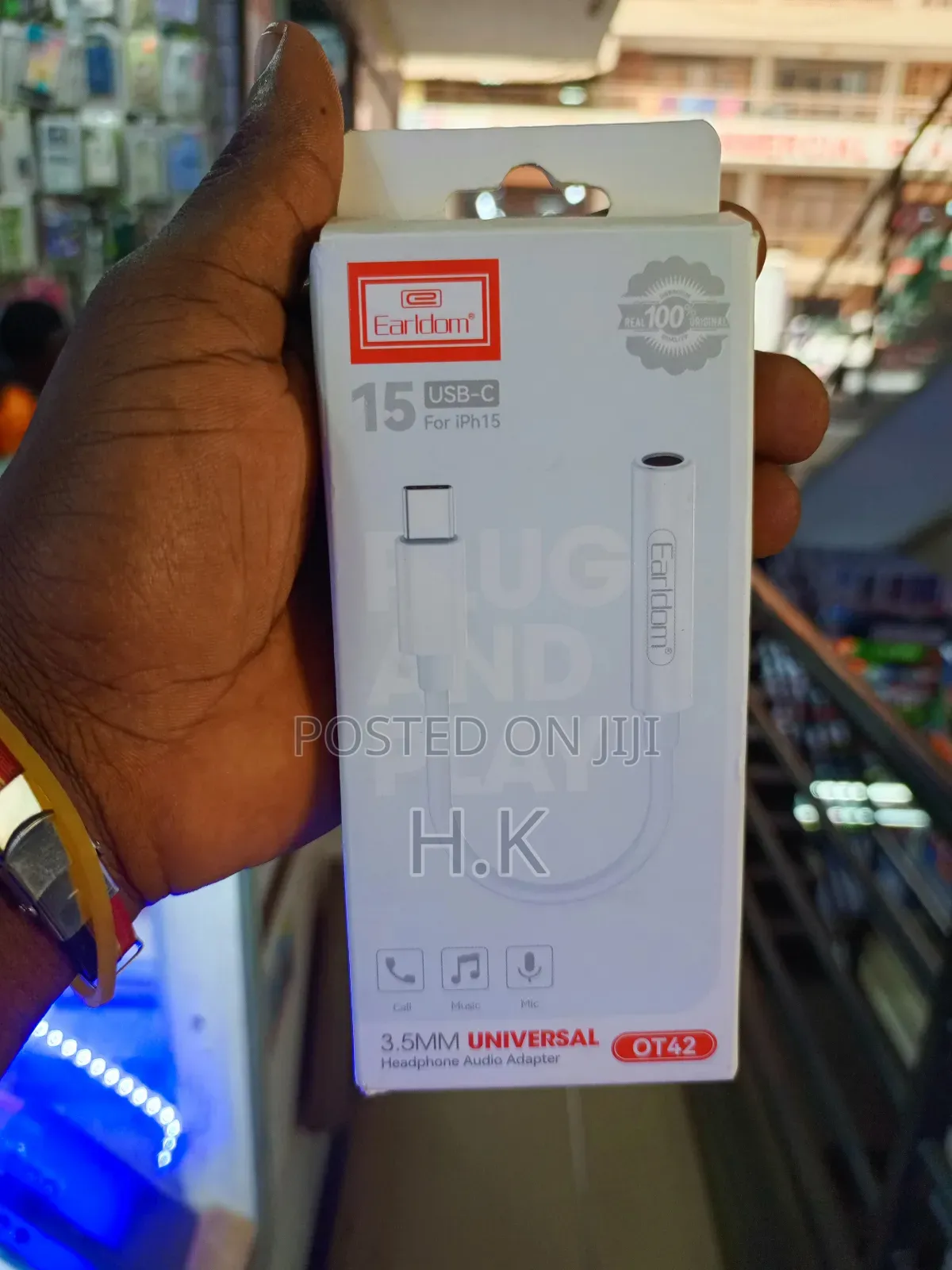 Earldom Ot42 Usb-C to 3.5mm Headphone Audio Adapter.