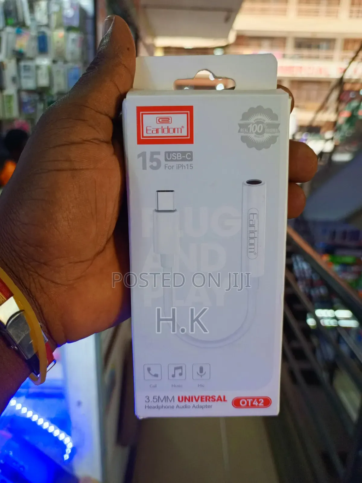 Earldom Ot42 Usb-C to 3.5mm Headphone Audio Adapter.