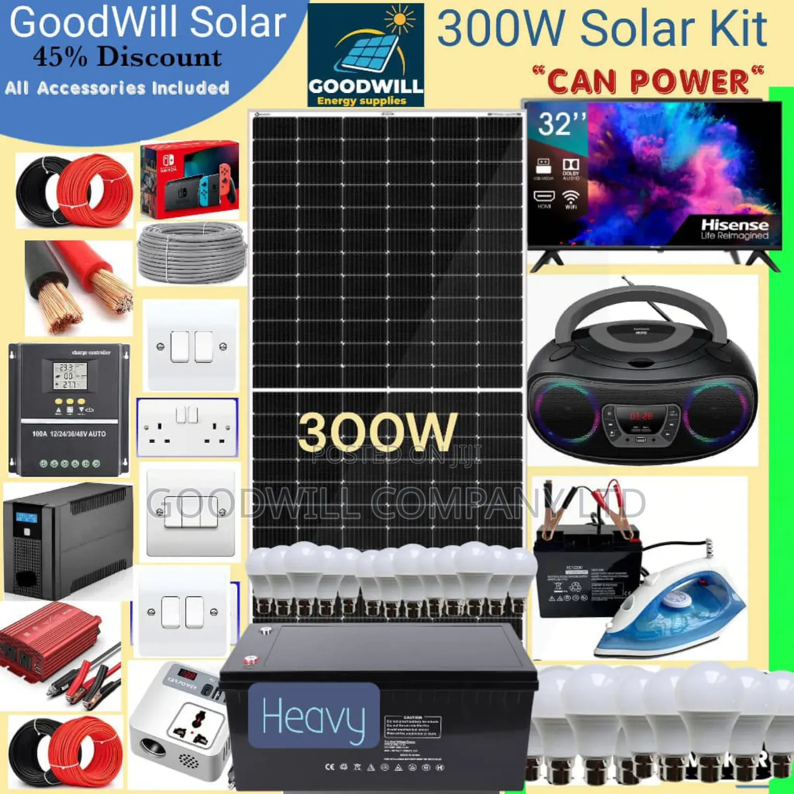 300w Goodwill Solar System Full Kit