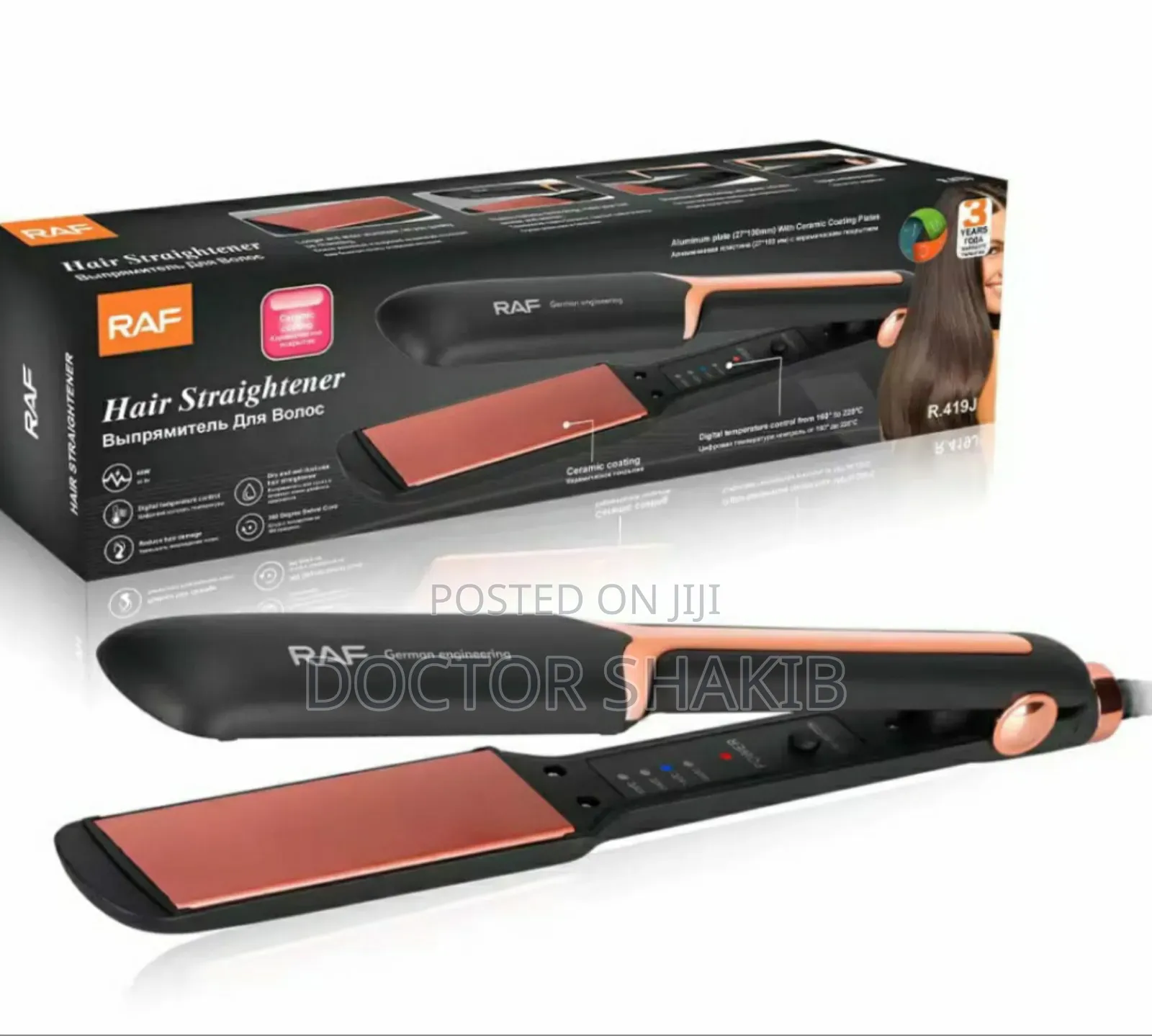 Quality Raf Professional Ptc Electric Hair Straightener Iron