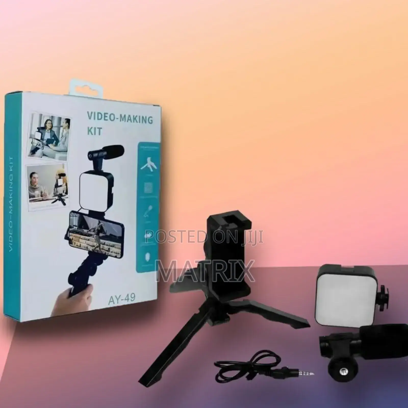 Video Making Kit Equipment For Mobile Phone And Stand With Led Light