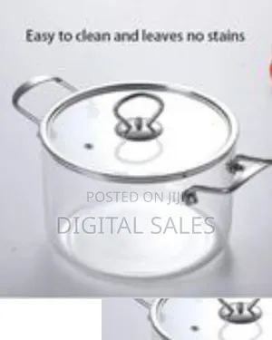 2.5l Glass Clear Saucepan, Glass Stovetop Heat Resistant