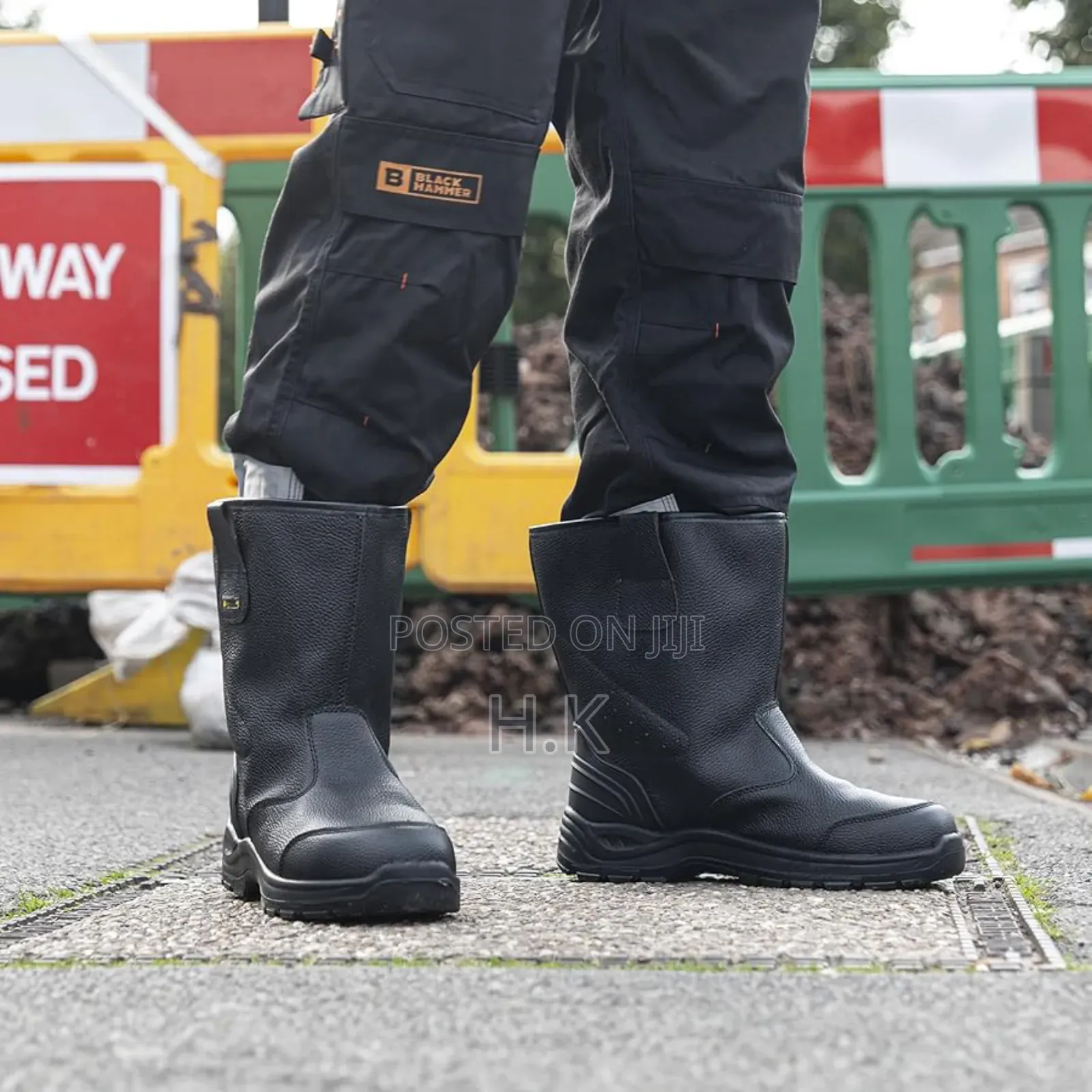 Black Hammer Rigger Boots For Men