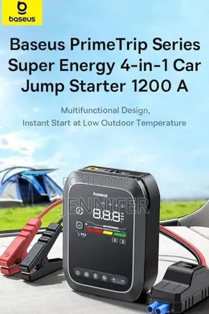 Baseus New 4-in-1 (12,000 Mah) Car Jump Starter + Air Inflator