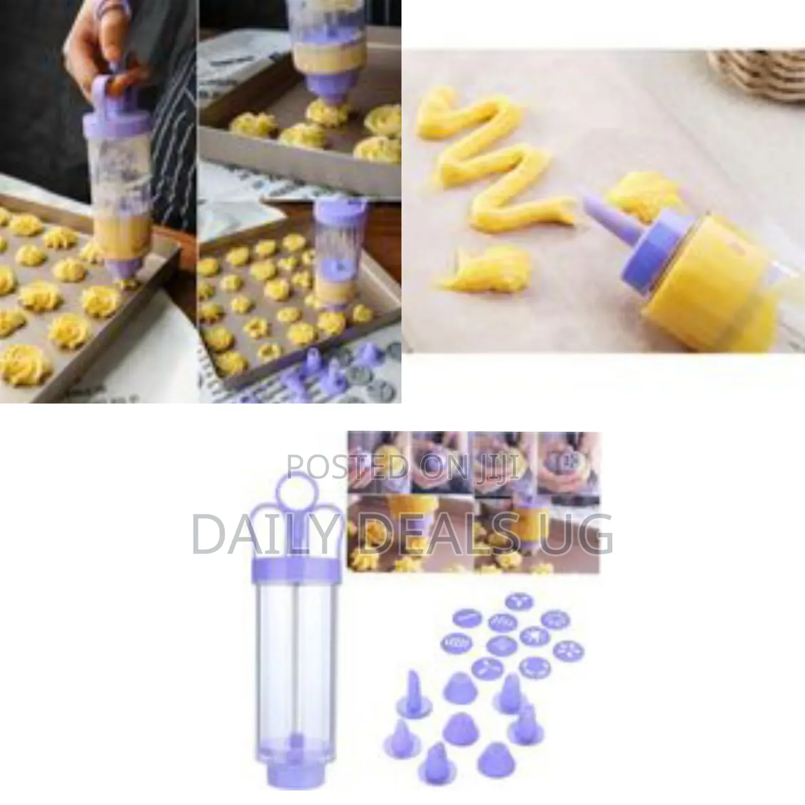 Cookie Press Maker Gun Kit Biscuit Maker Cake Decorating Set -Blue