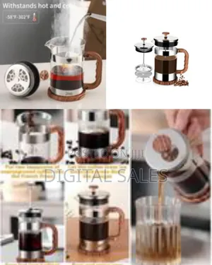 Haus Roland Glass Fench Press Coffee Maker With Stainless Steel