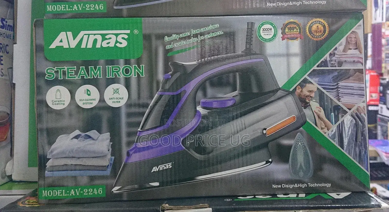 Avinas Steam Iron Black