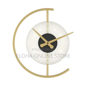 Unique Golden Led Wall Clock