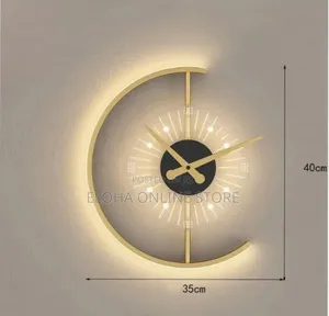 Unique Golden Led Wall Clock
