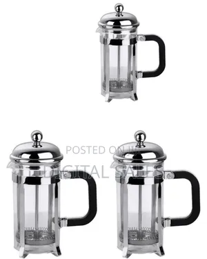 Stainless Steel French Press Coffee Espresso Tea Maker, 600ml, Silver