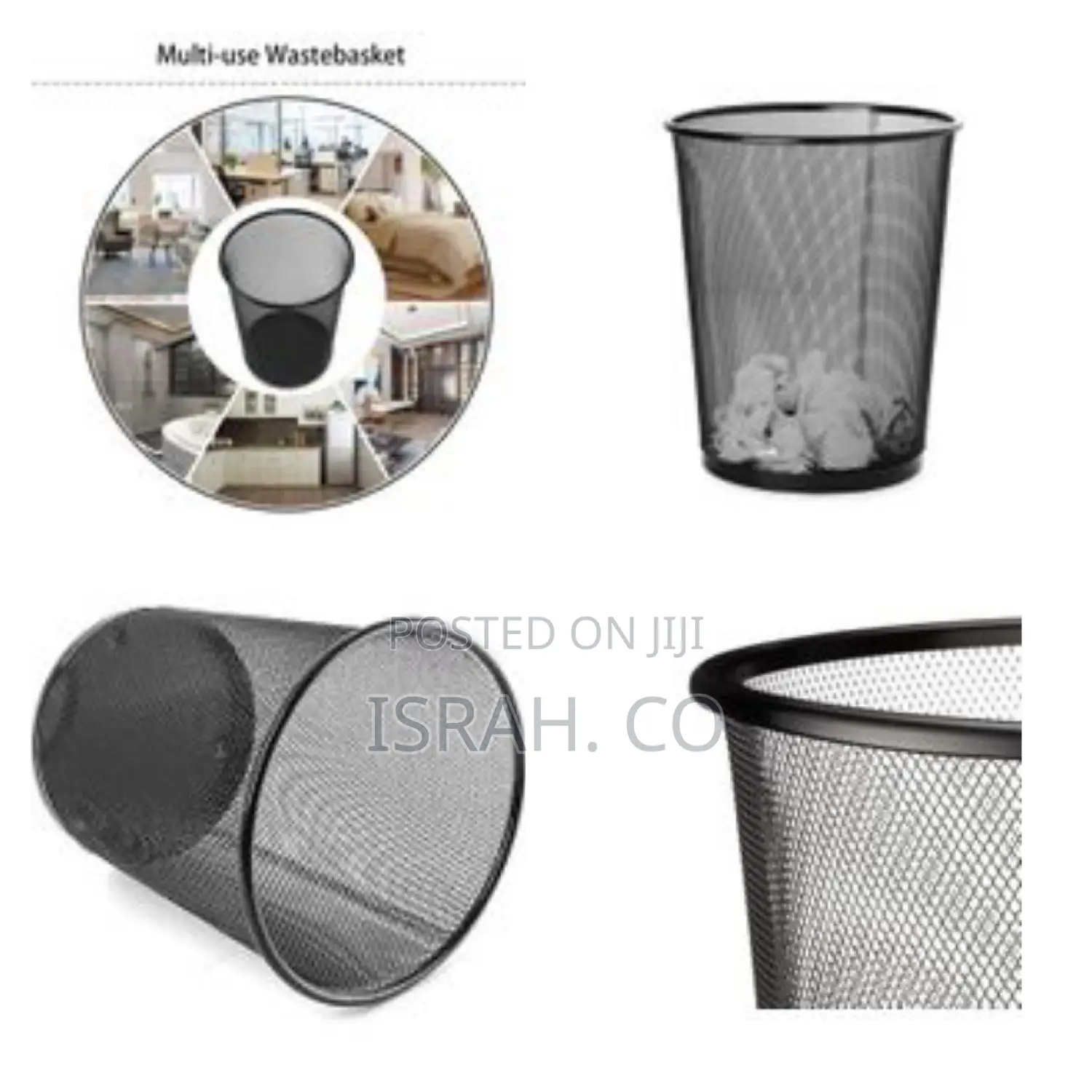 Heavy Duty Metal Mesh Dust Bin for Office Use