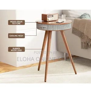 Smart Coffee Side Table With Wireless Charging and Bluetooth Speaker