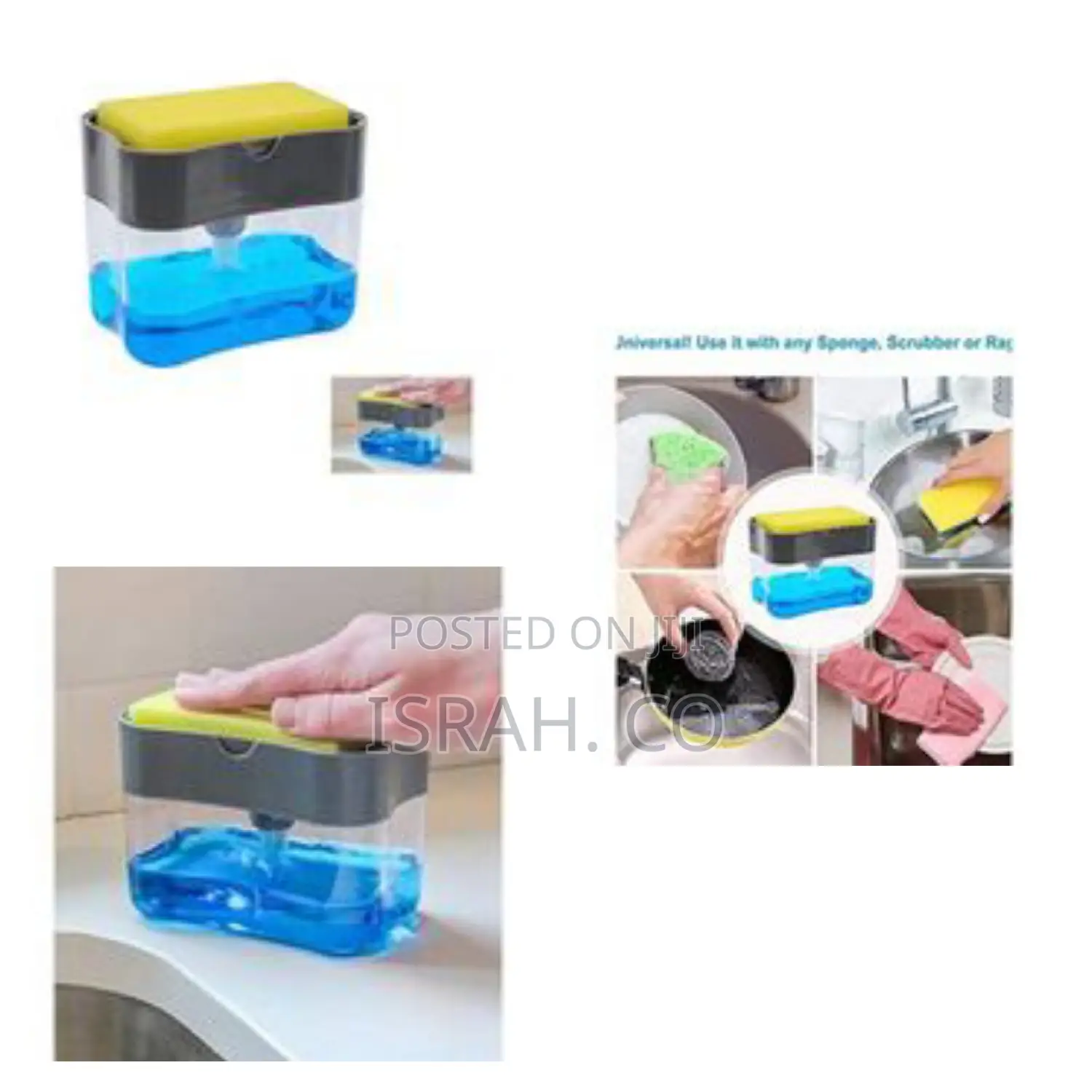 Soap Pump Dispenser and Sponge Holder –