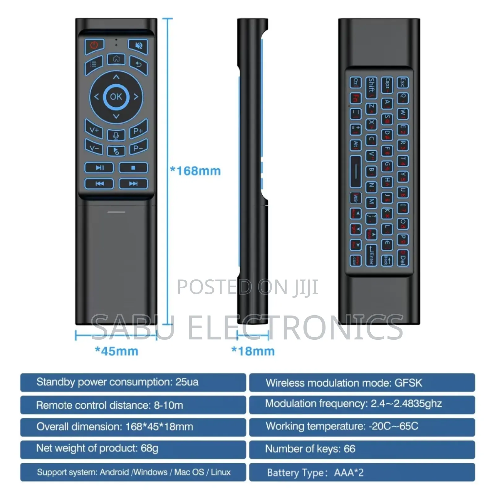 Air Remote for Android , Tv Box, Tv Stick, and Projector