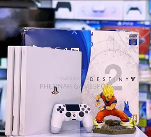 White Playstation 4 Pro. 1tb Storage, 20 Games for Free and 2 Games