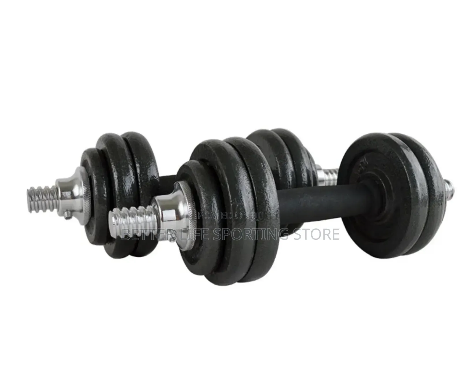 20 Kg Dumbbells Set Black