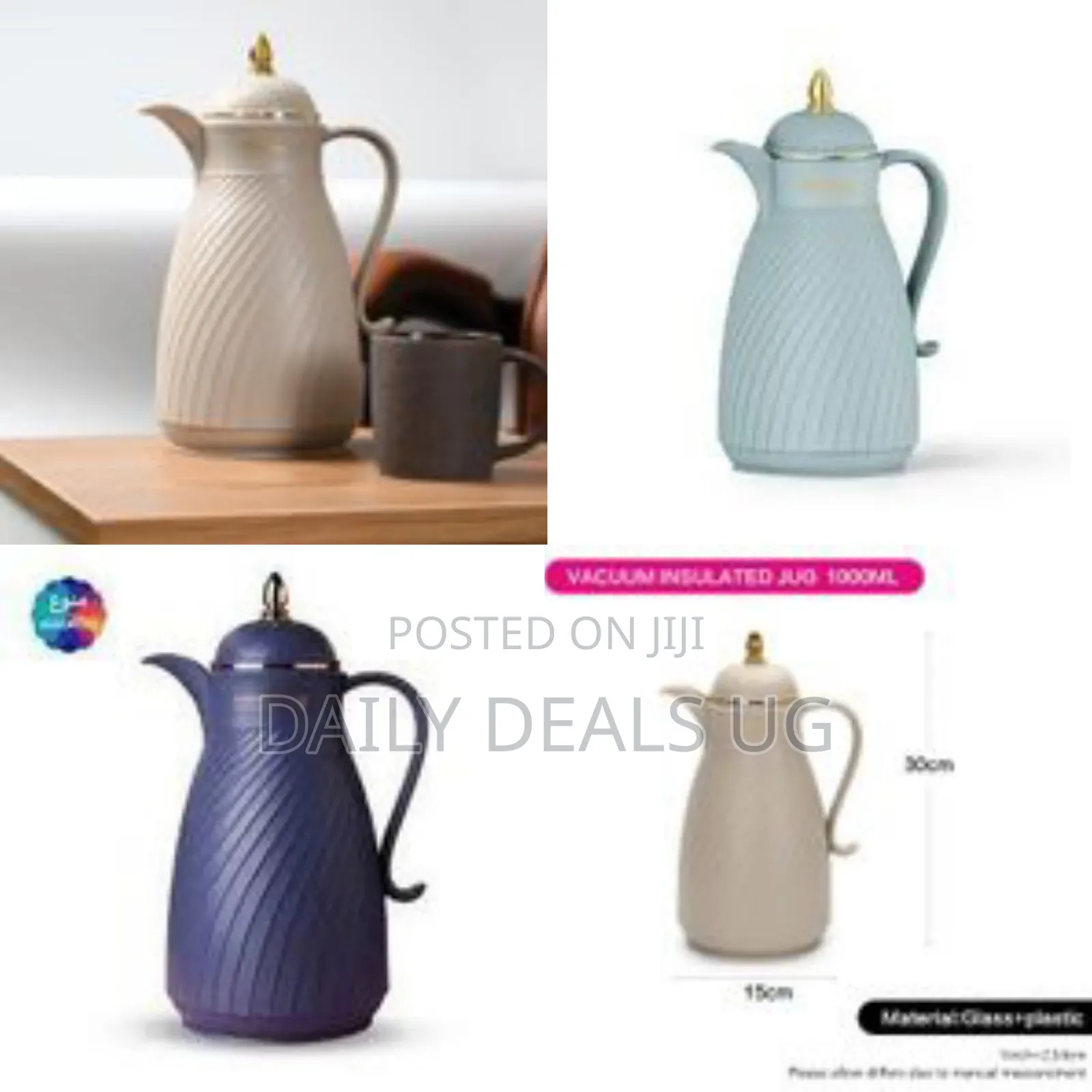 1.3 Litre Vacuum Flask Insulated Jug, Classic Thermal Arabic Style