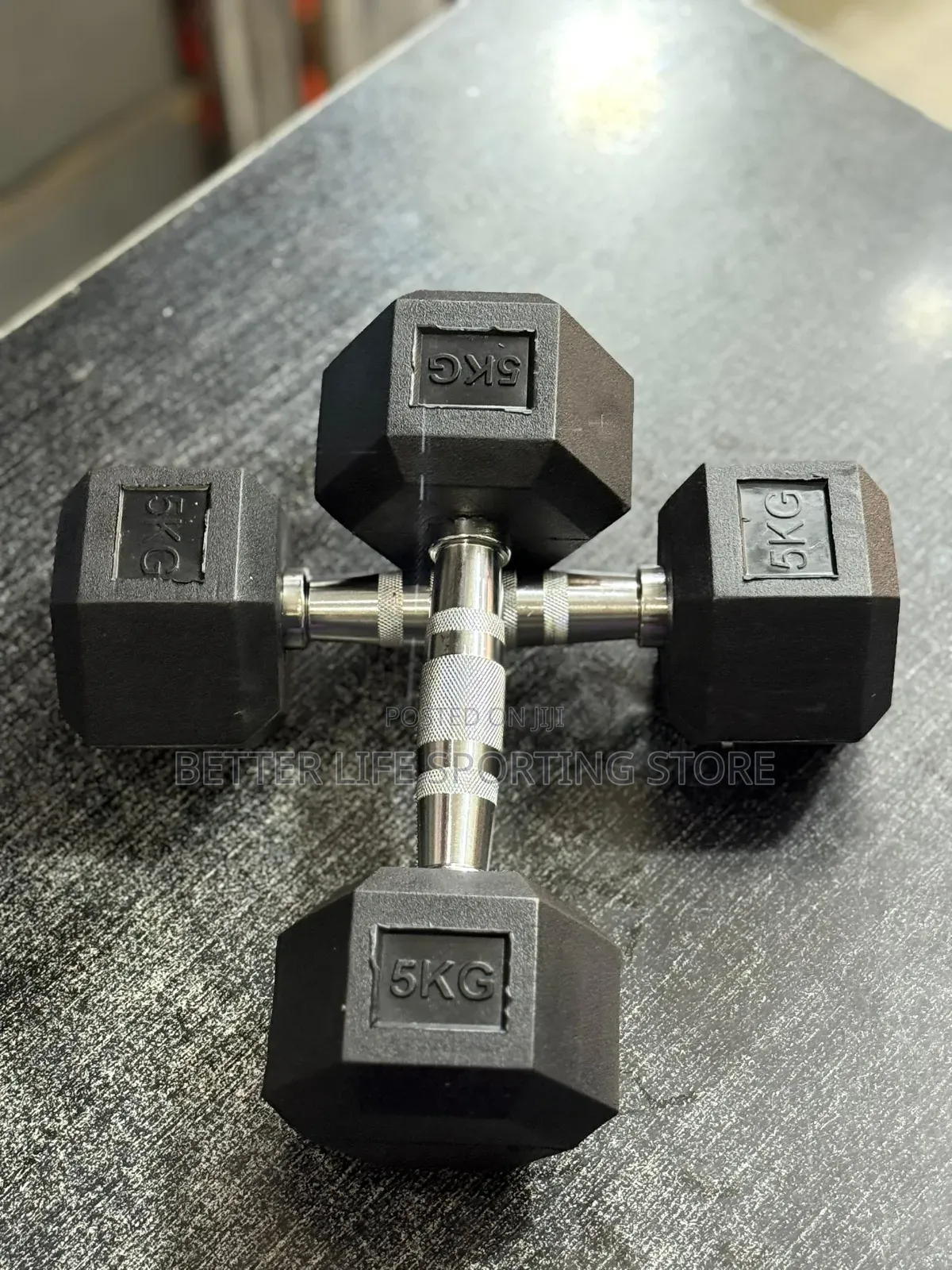 5 Kg Dumbbells Pair Hexagonal Types