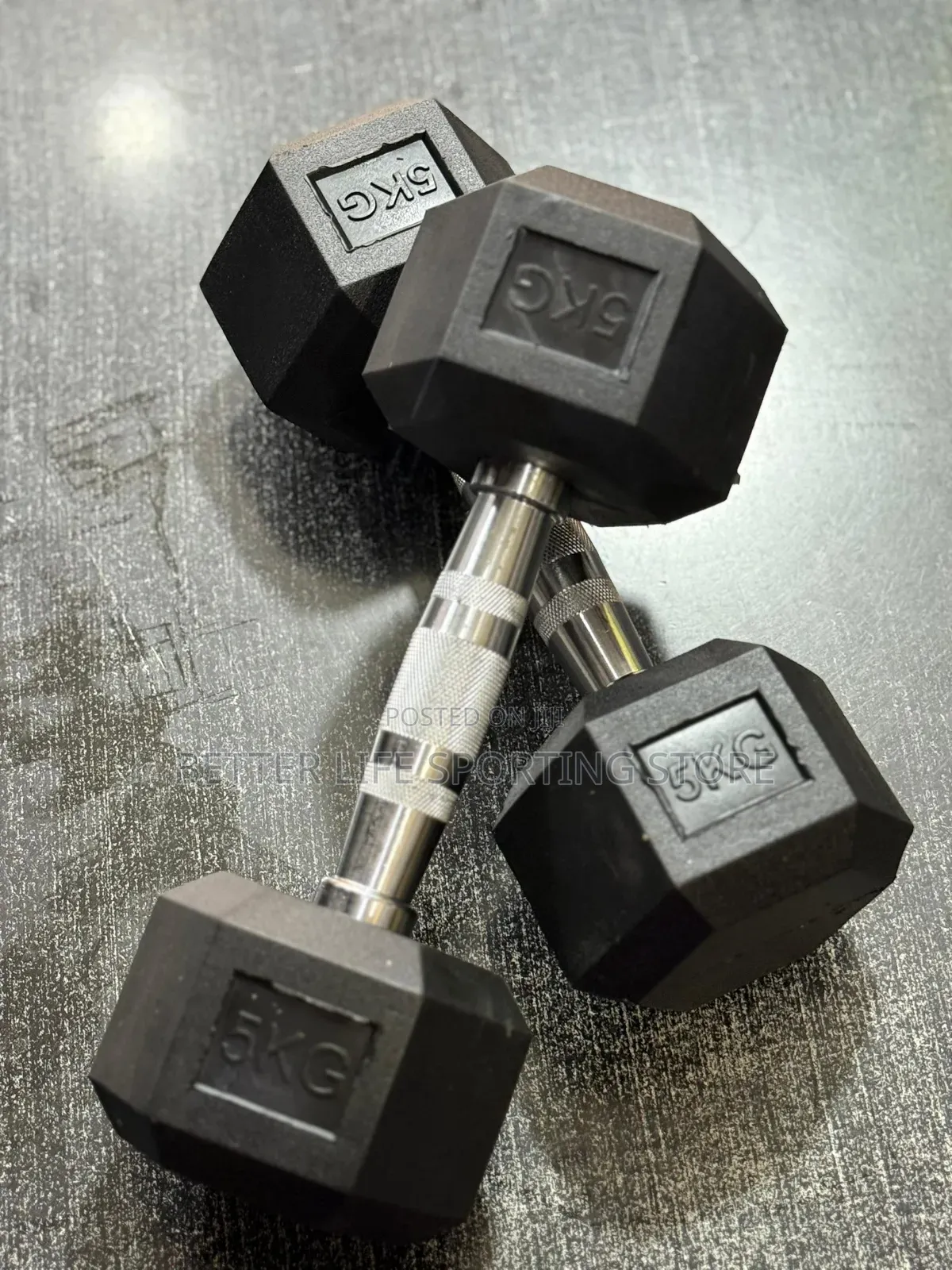 5 Kg Dumbbells Pair Hexagonal Types